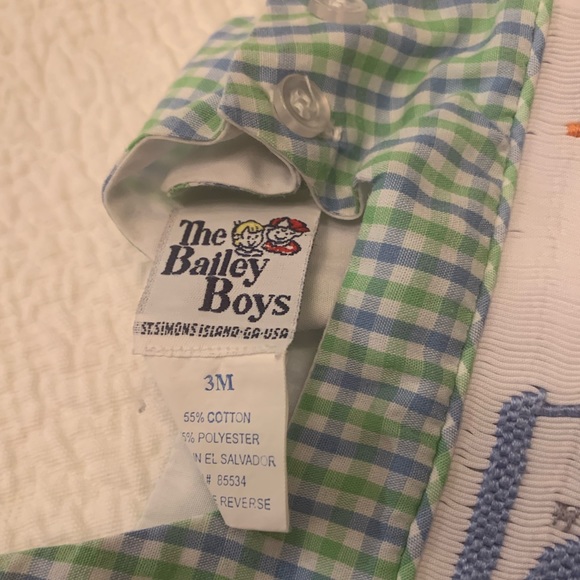 Bailey Brothers Smocked Golf Bubble Green and Blue Plaid 3m Perfect for Masters - Picture 4 of 4